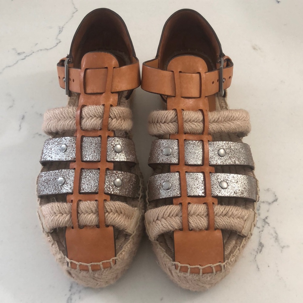 Tory Burch Fisherman Platform Espadrille Sandal